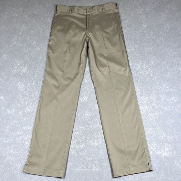 Nike Pants Mens Size 32 Tan Flat Front Tech Golf Dri-Fit 472532-235 Chino 2632 - Picture 1 of 11